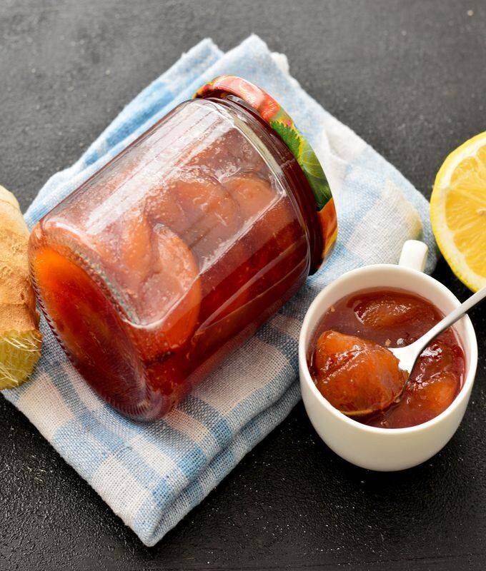 Улыбка лета в ваших закатках: варенье из персиков с имбирем и лимоном