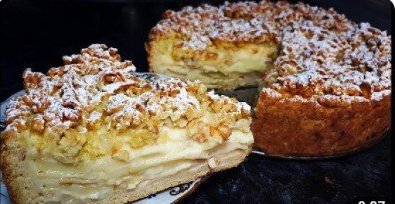 Яблочный пирог с заварным кремом: изысканный десерт на каждый день