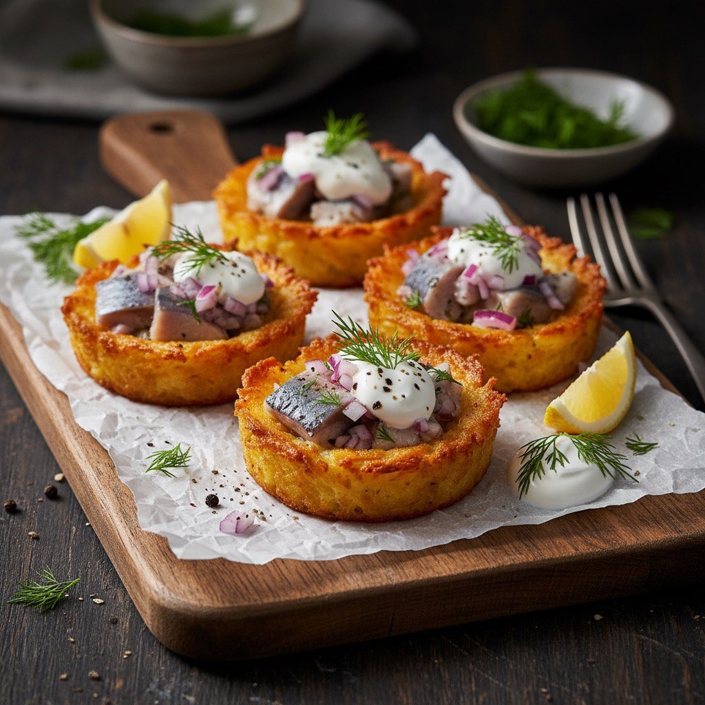 Изысканные тарталетки с сельдью: идеальная закуска для вашего стола