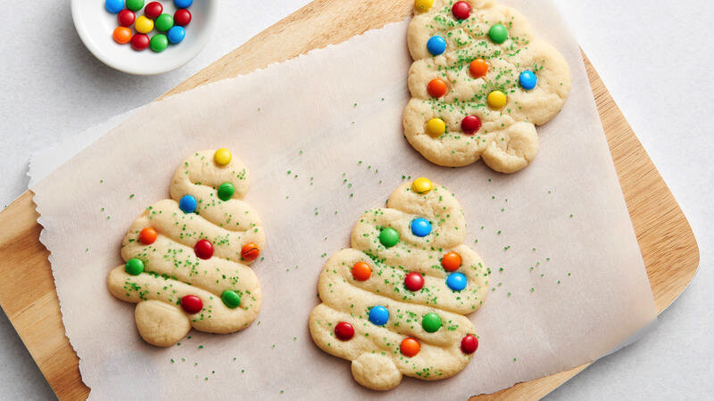 Как создать новогодние елочки из фигурного печенья без формочек