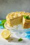 Нежный бисквитный торт с лимоном и орехами